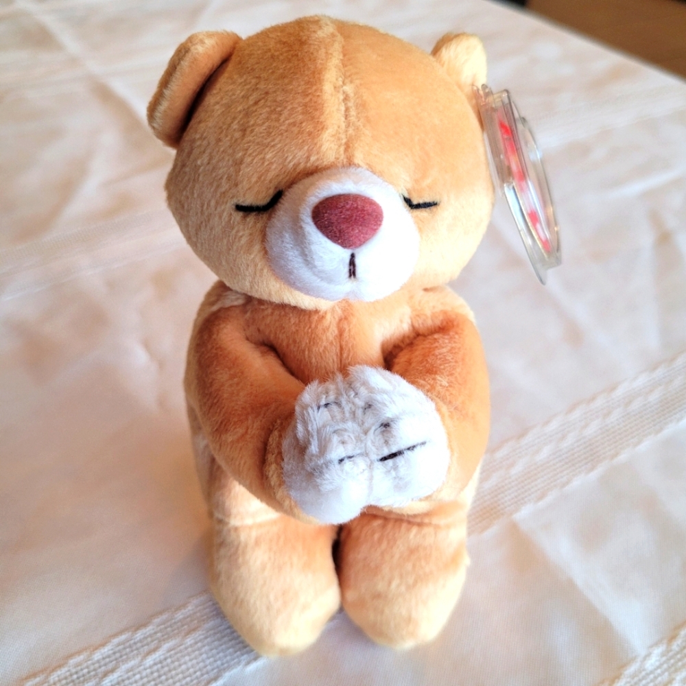 Hope Beanie Baby Praying Bear Retired with Tag Errors NWT